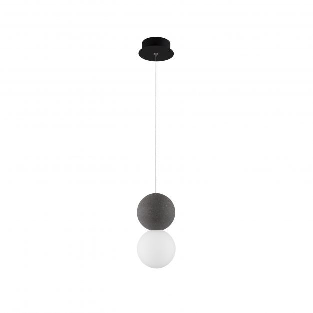 Nova Luce Zero - hanglamp - Ø 10 x 120 cm - grijs