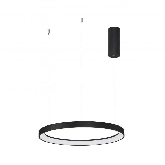 Nova Luce Pertino - hanglamp - Ø 48 x 150 cm - 38W dimbare LED incl. - zand zwart