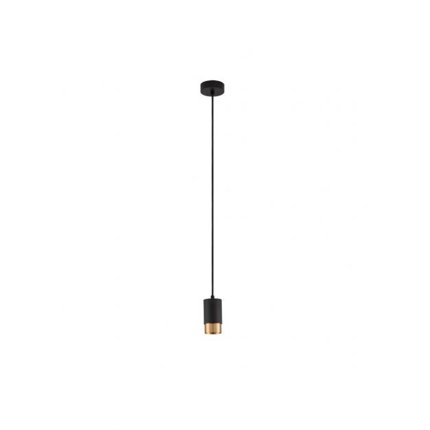 Nova Luce Pogno Mini - hanglamp - Ø 5,6 x 150 cm - goud en zwart