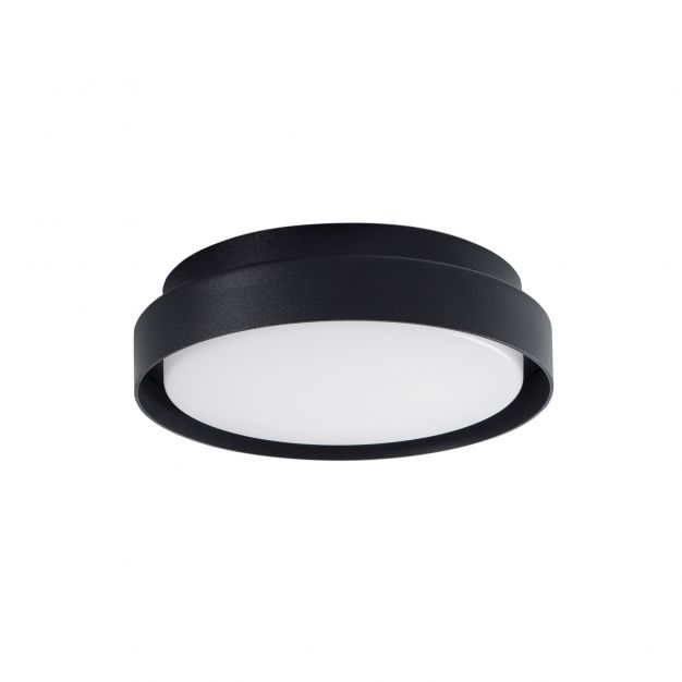 Nova Luce Oliver - buiten plafondverlichting - Ø 27 x 7 cm - 20W LED incl. - IP65 - zandzwart