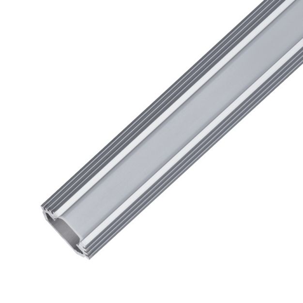 Elmark Elm9012 - aluminium profiel voor LED-strip met matte PVC-afdekking - opbouw - 1 meter lengte