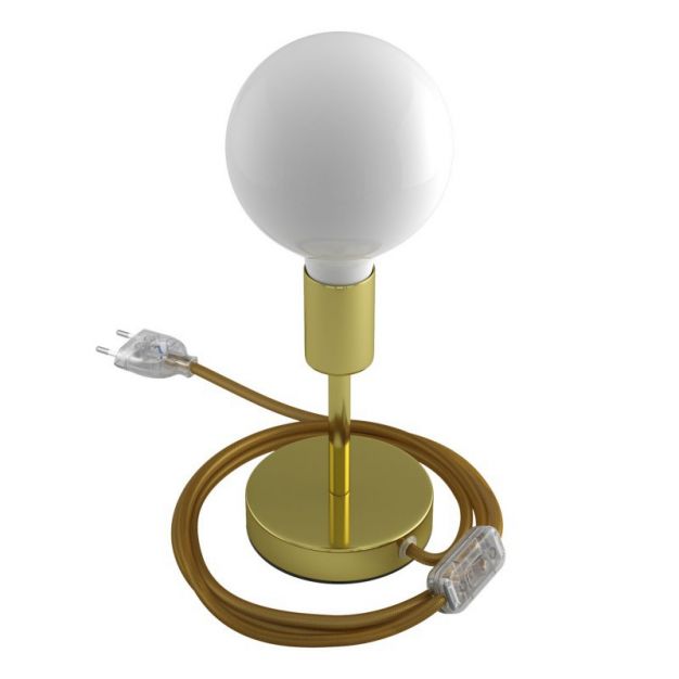 Creative Cables Alzaluce -tafellamp - Ø 12 x 19 cm - metaal - goud