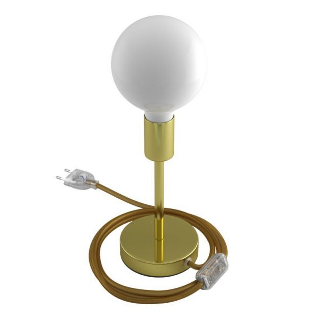 Creative Cables Alzaluce -tafellamp - Ø 12 x 24 cm - metaal - goud