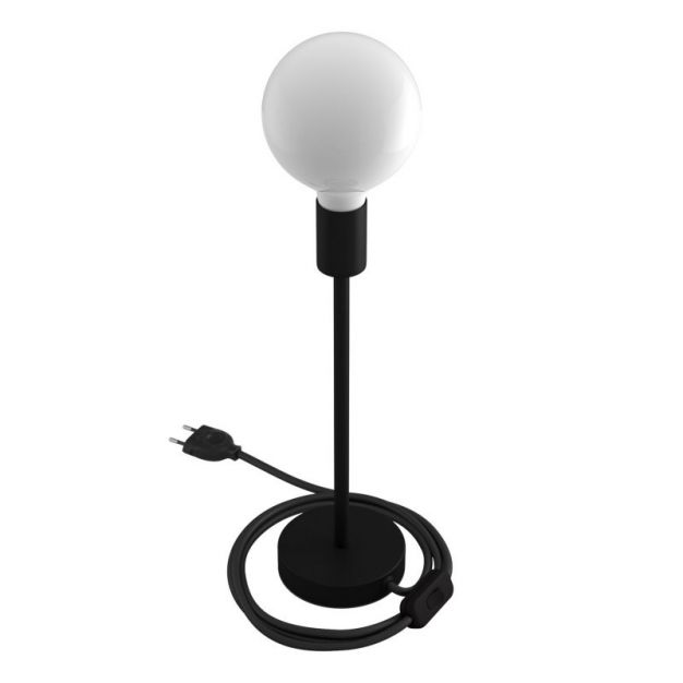 Creative Cables Alzaluce - tafellamp - Ø 12 x 39 cm - metaal - zwart