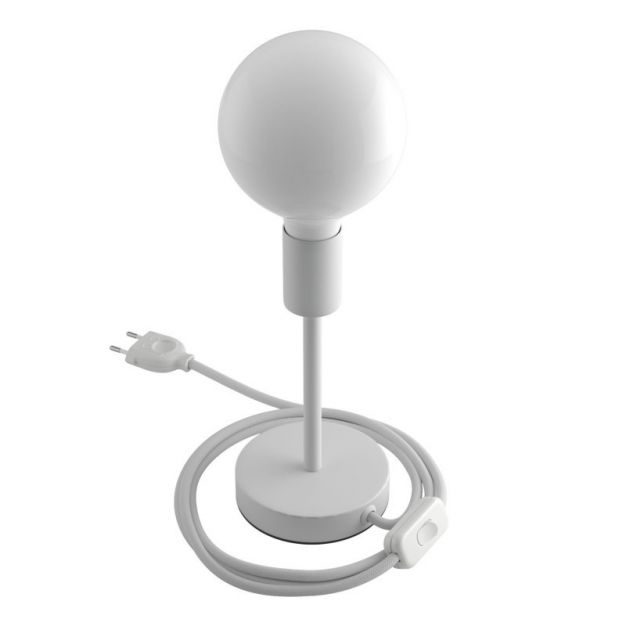 Creative Cables Alzaluce - tafellamp - Ø 12 x 24 cm - metaal - wit 
