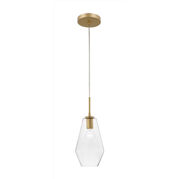Nova Luce Prisma - hanglamp - Ø 17 x 120 cm - goud en transparant