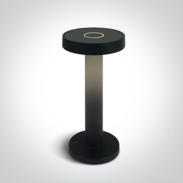 ONE Light Portable Table Light - buiten tafellamp - oplaadbaar via USB-kabel - Ø 9 x 20 cm - 2,5W dimbare LED incl. - IP65 - zwart