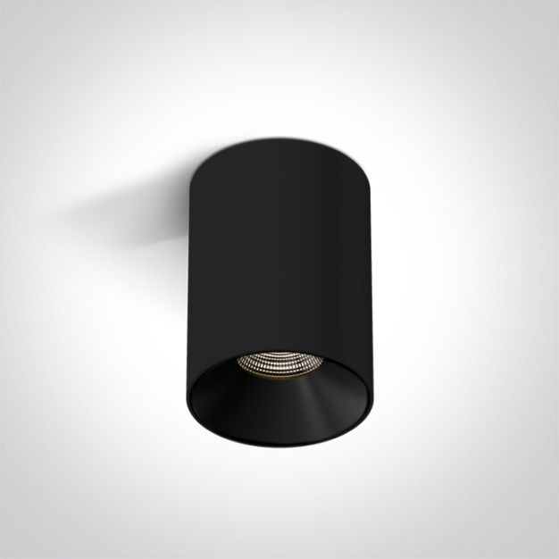 ONE Light Wall & Ceiling LED - opbouwspot 1L - Ø 6 x 8 cm - 7W LED incl. - zwart