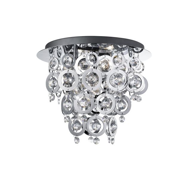 Searchlight Nova - plafondverlichting - Ø 35 x 29 cm - chroom