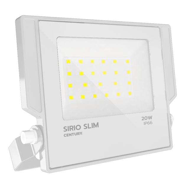 Century Italia Sirio Slim - verstraler - 16 x 2,9 x 14,7 cm - 20W LED incl. - 4000K - IP66 - wit