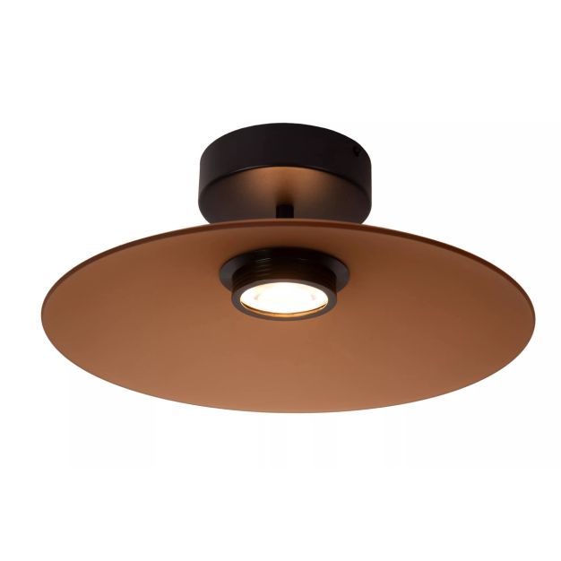 Lucide Menga - hanglamp - Ø 40 x 16 cm - 12W dimbare LED incl. - amber