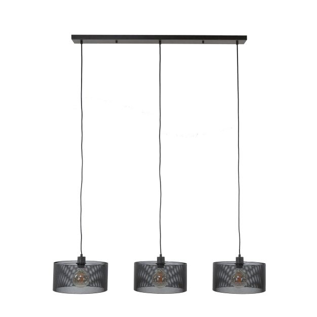 Vico Mesh Round - hanglamp - 120 x 30 x 150 cm - zwart