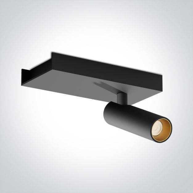 ONE Light Wall & Ceiling LED - opbouwspot 1L - 15 x 7 x 10 cm - 5W LED incl. - zwart
