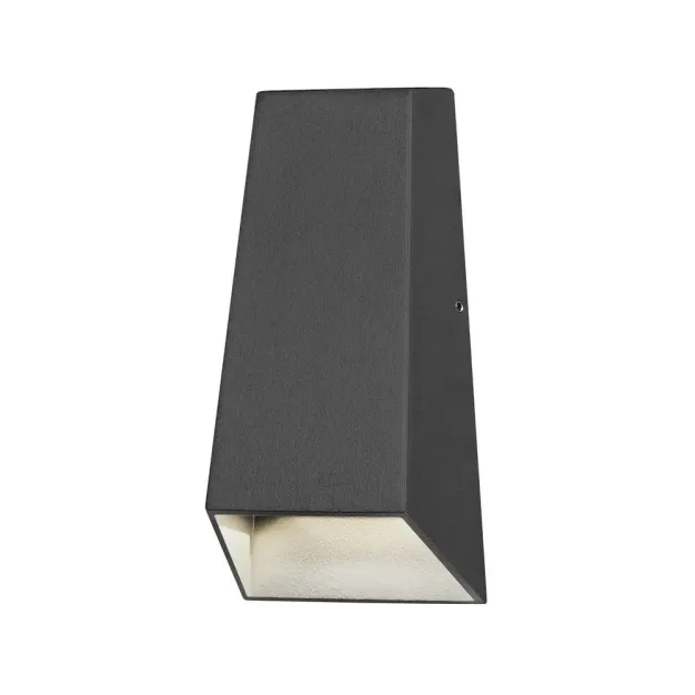 Konstsmide Imola - buiten wandlamp - 9 x 6,5 x 17 cm - 6W LED incl. - IP54 - antraciet