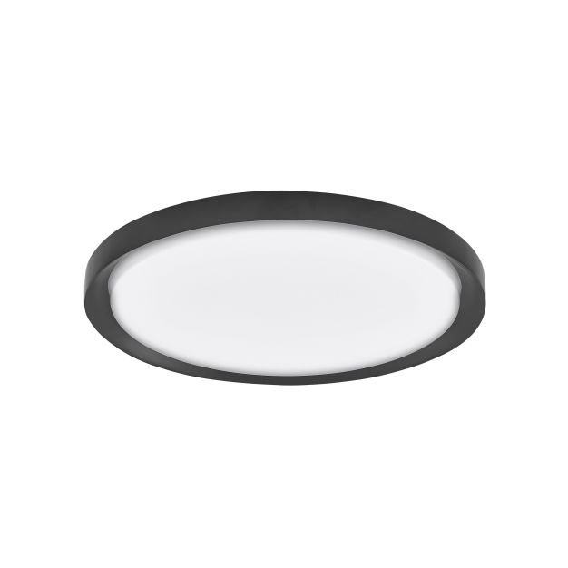 Nova Luce Troy - plafondverlichting - Ø 46 x 7,5 cm - 40W dimbare LED incl. - mat zwart en mat wit