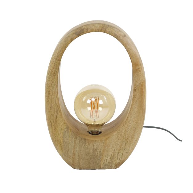 Vico Arch Wood L - tafellamp - 30 x 13 x 43 cm - bruin