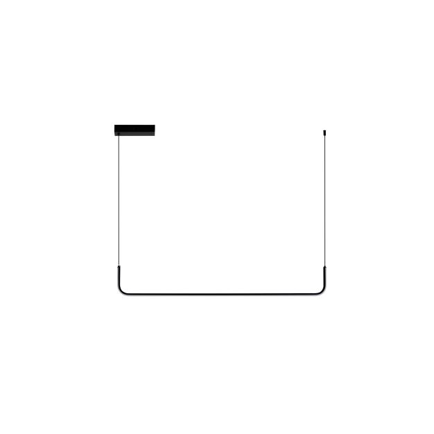 Nova Luce Strita - hanglamp -  101 x 150 x 7 cm - 20W LED incl. - zandzwart