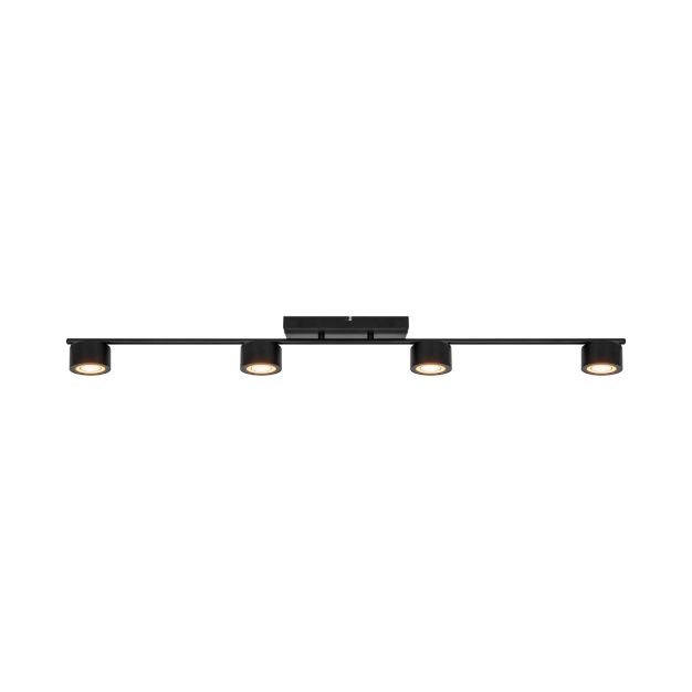 Nordlux Clyde - plafondlamp - 115 x 8,5 x 10 cm - 3 stappen dimmer - 4 x 5W LED incl. - zwart