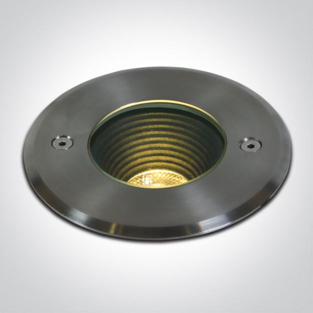 ONE Light Dark Light Inground Range - grondspot voor buiten - Ø 180 mm, Ø 165 mm inbouwmaat - 15W LED incl. - IP67 - metallic