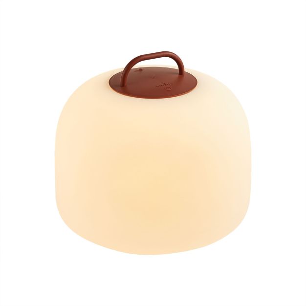 Nordlux Kettle To-Go 36 - oplaadbare tafellamp buiten - 36 x 30,8 cm - 6,8W LED incl. - IP65 - wit en rood