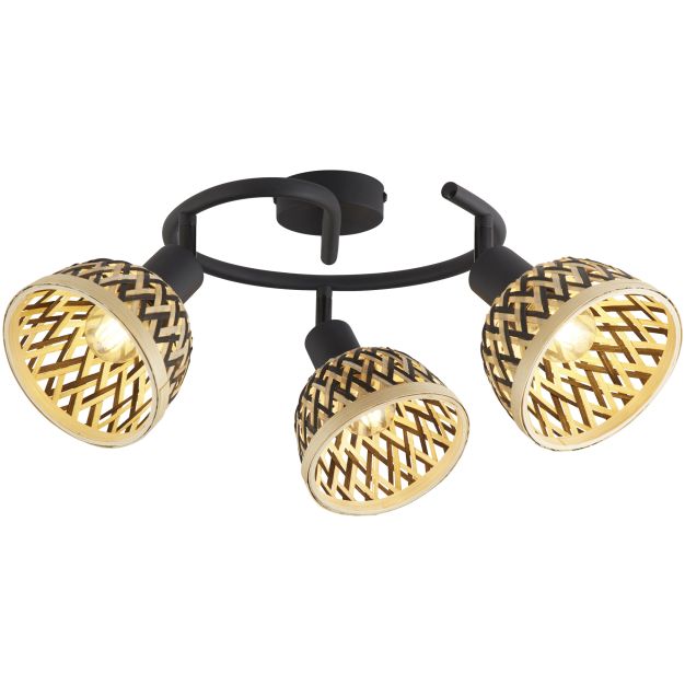 Searchlight Lance - opbouwspot 3L - Ø 46 x 22 cm - zwart