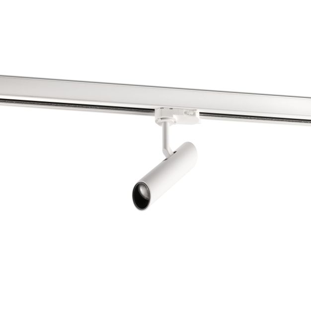 Faro Leo - rail spot - 3-fase railsysteem - 3,9 x 14,2 cm - 7W LED incl. - mat wit
