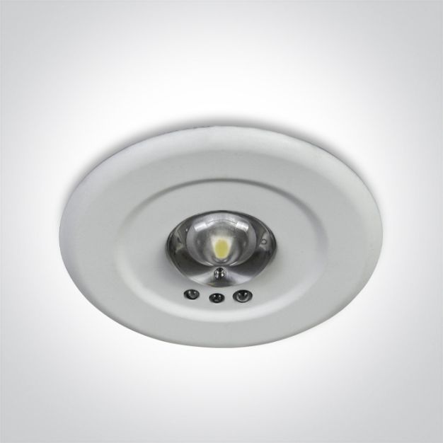 ONE Light Emergency LED - inbouwspot - Ø 60 mm, Ø 45 mm inbouwmaat - 3W LED incl. - wit