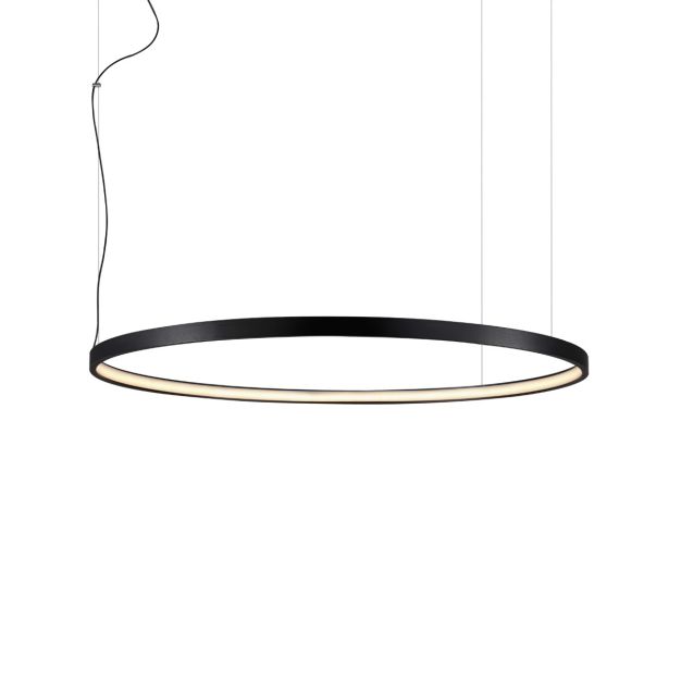 VK Lighting Circulus - hanglamp - Ø 92,2 x 200 cm - 42W dimbare LED incl. - zwart