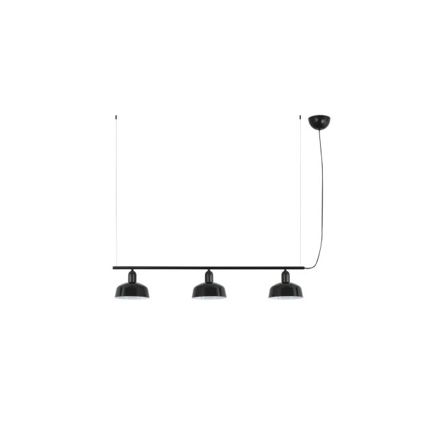Faro Tatawin S - hanglamp - 100 x 18,4 x 210 cm - satijnzwart en glanszwart