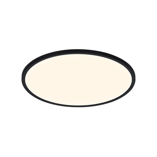 Nordlux Oja - badkamer plafondverlichting - Ø 42,4 x 2,3 cm - 3 stappen Moodmaker SceneSelect functie (3000K-4000K) - 19W LED incl. - IP54 - zwart