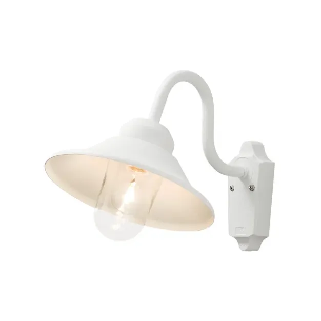Konstsmide Vega - buiten wandlamp - 29,5 x 44 x 30 cm - IP23 - mat wit