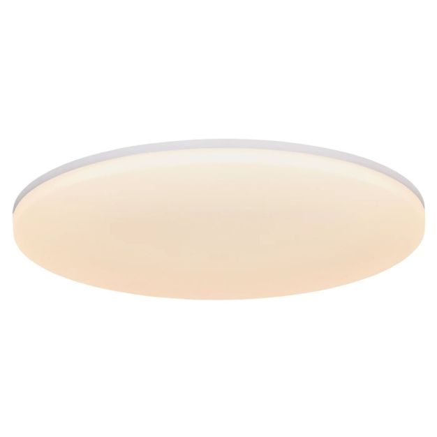 Nordlux Vic - plafondlamp - Ø 22 x 4 cm - 18W LED incl. - IP21 - wit - warm witte lichtkleur (3000K)