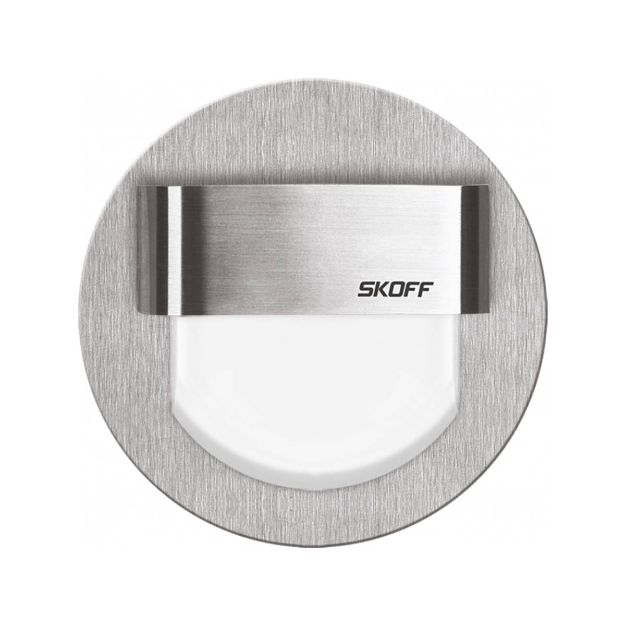 Skoff Tango LED - inbouw wandverlichting - Ø 73 mm - 0,8W LED incl. - 10Vdc - IP66 - inox - 6500K