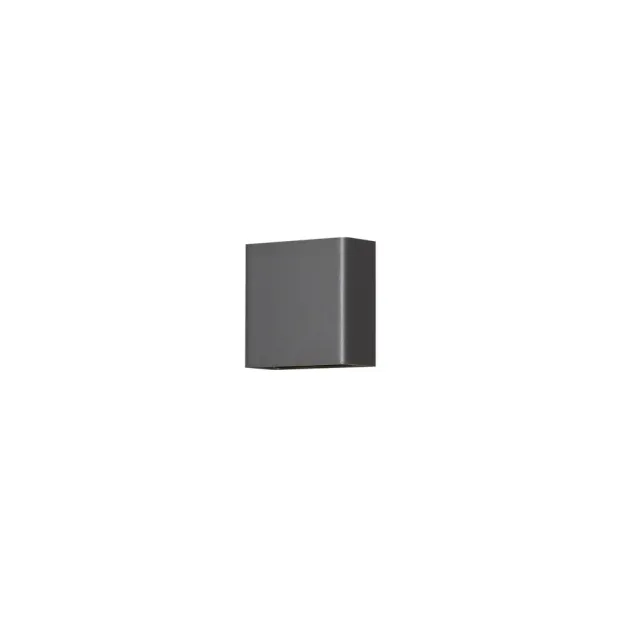 Konstsmide Chieri Square - buiten wandlamp - 11 x 6 x 11 cm - 4W LED incl. - IP54 - antraciet