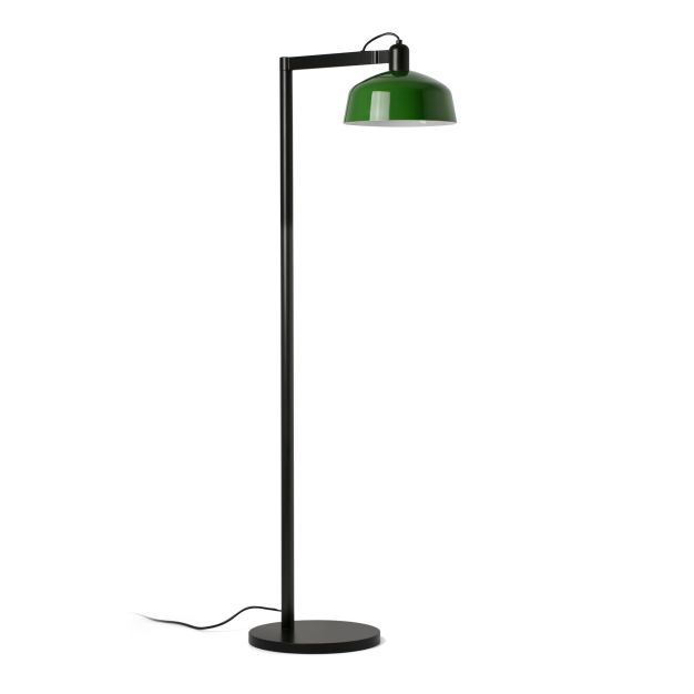 Faro Tatawin - vloerlamp - 30 x 47,7 x 148 cm - satijnzwart en glansgroen