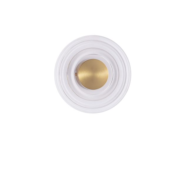 Nova Luce Onrid - wandlamp - Ø 18 x 4,5 cm - 5W LED incl. - goud