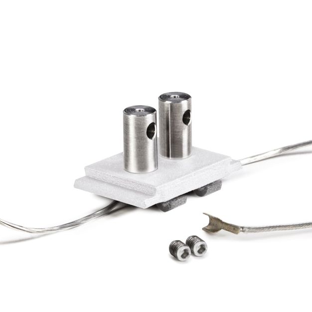 Klus Os22-duo-lin-z -  dubbele voedingsconnector en ophangbevestiging - wit