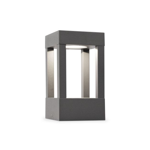 Faro Agra - tuinpaal - 10,8 x 10,8 x 20 cm - 9W LED incl. - IP55 - donkergrijs