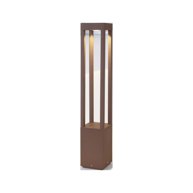 Faro Agra - tuinpaal - 10,8 x 10,8 x 65 cm - 9W LED incl. - IP55 - roestbruin