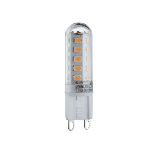 Searchlight LED Lamp - Ø 2 x 6 cm - G9 - 3W dimbaar (set van 10) - 2700K - transparant