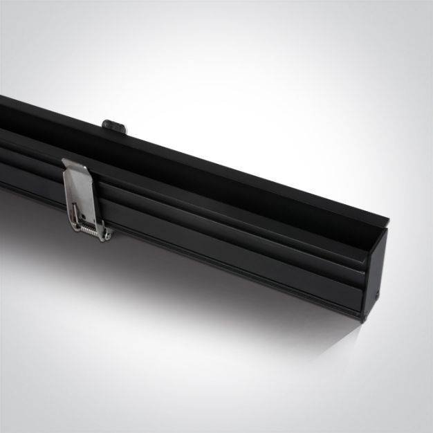 ONE Light magnetisch railsysteem MIDI - inbouwprofiel - 1 meter - 6,8 x 4,4 cm - DALI dimbaar - zwart