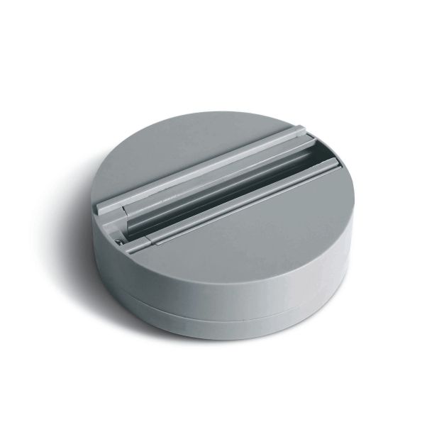 ONE Light Square Track Surface - opbouwvoet voor trackspots - 3-fase railsysteem - Ø 11,2 cm - 6A - grijs