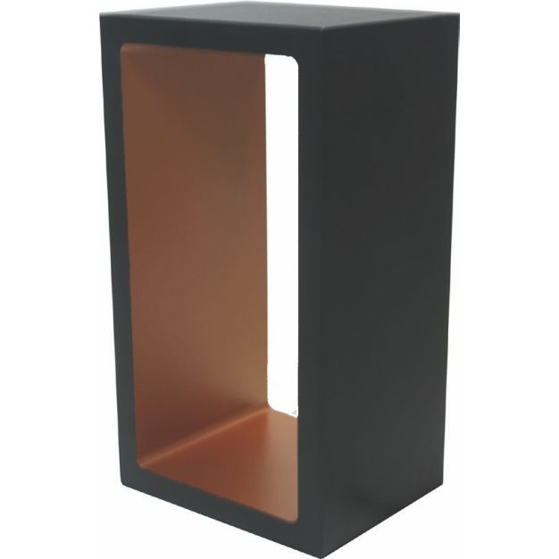 Artdelight Corridor - tafellamp - 18,2 x 10 x 8 cm - 3 stappen dimmer - 6W LED incl. - IP40 - zwart en goud