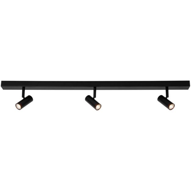 Nordlux Omari - opbouwspots 3L - 12 x 78 cm - 3 stappen dimmer - 3x 3,2W LED incl. - zwart
