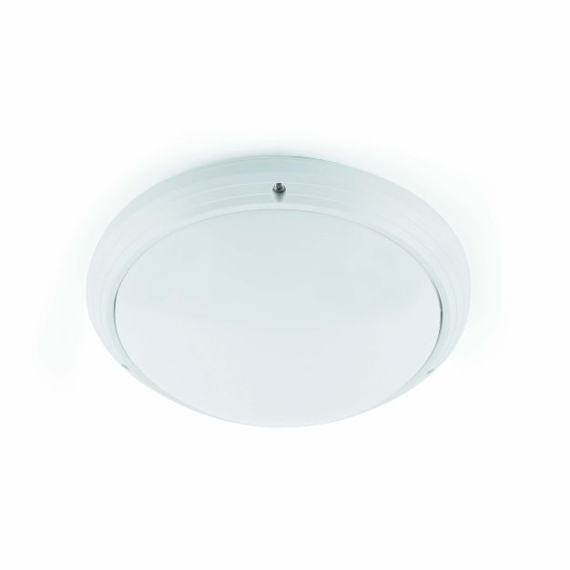 Faro Dakron - plafondverlichting - Ø 27 x 8.5 cm - IP65 - mat wit