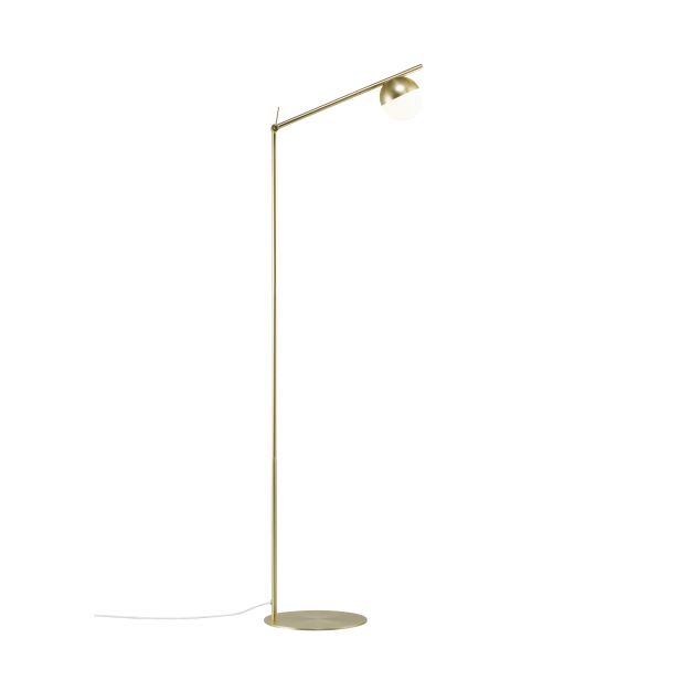 Nordlux Contina - staanlamp - 139,5 cm - messing en opaal wit