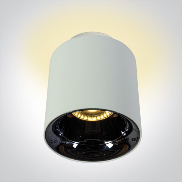 ONE Light Backlight Cylinders - opbouwspot 2L - Ø 8,5 x 10,2 cm - 10W + 2W LED incl. - wit