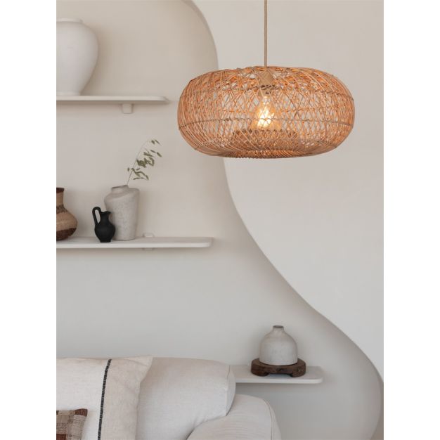 Good & Mojo - hanglamp - Ø 50 x 200 cm - natuurlijke rotan