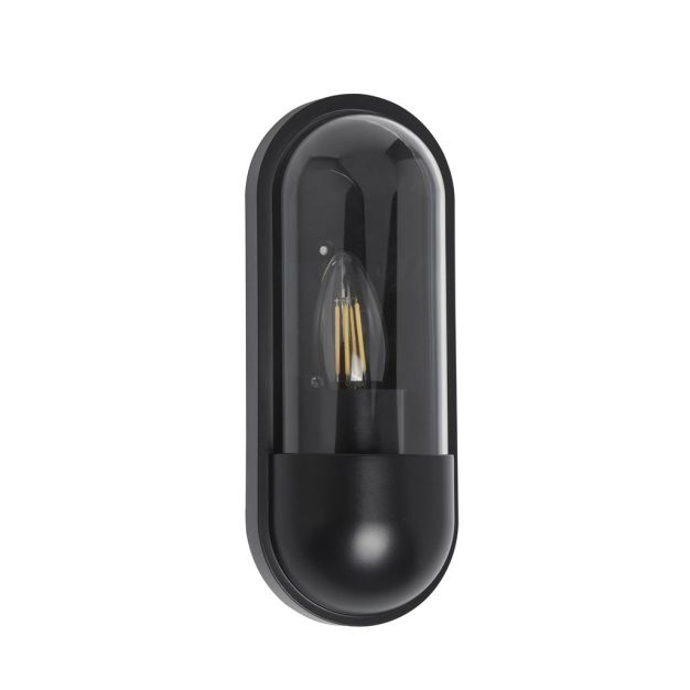 Searchlight Capsule - buiten wandlamp - 10 x 24 cm - IP44 - zwart