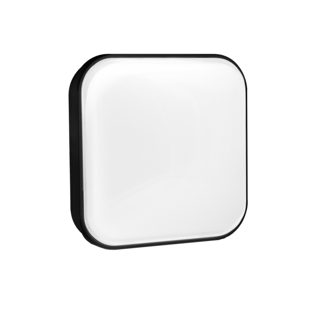 Century Italia Simply - wand/plafondlamp - 22 x 7,3 x 22 cm - 24W LED incl. - IP65 - zwart